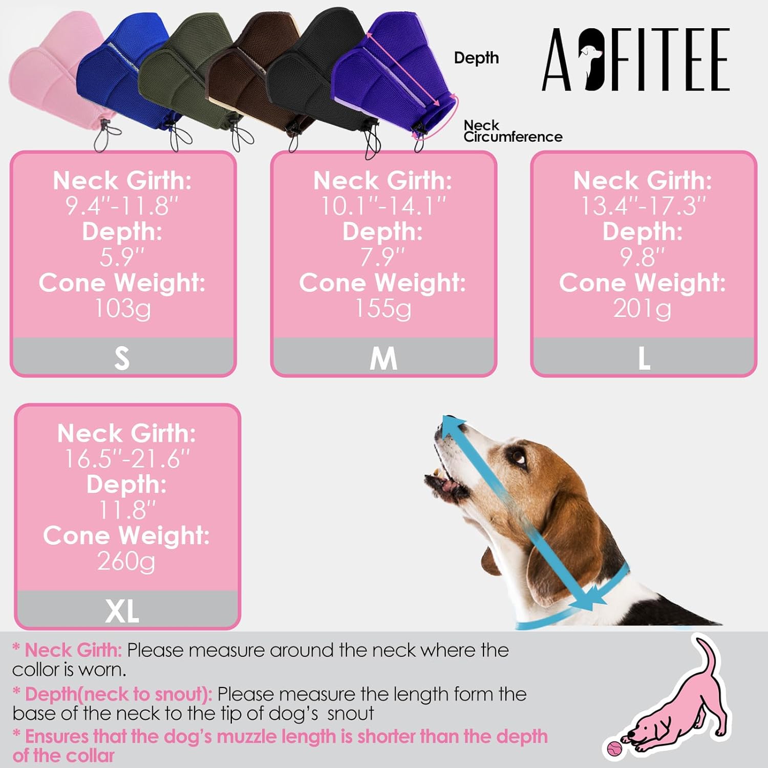 AOFITEE Dog Cone - Soft Cones Dog After Surgery, Comfy Cones for Dogs to Stop Licking, Adjustable Small Dogs Cone Collar for Wound Healing, Elizabethan Pet E-Collar, Army Green Small
